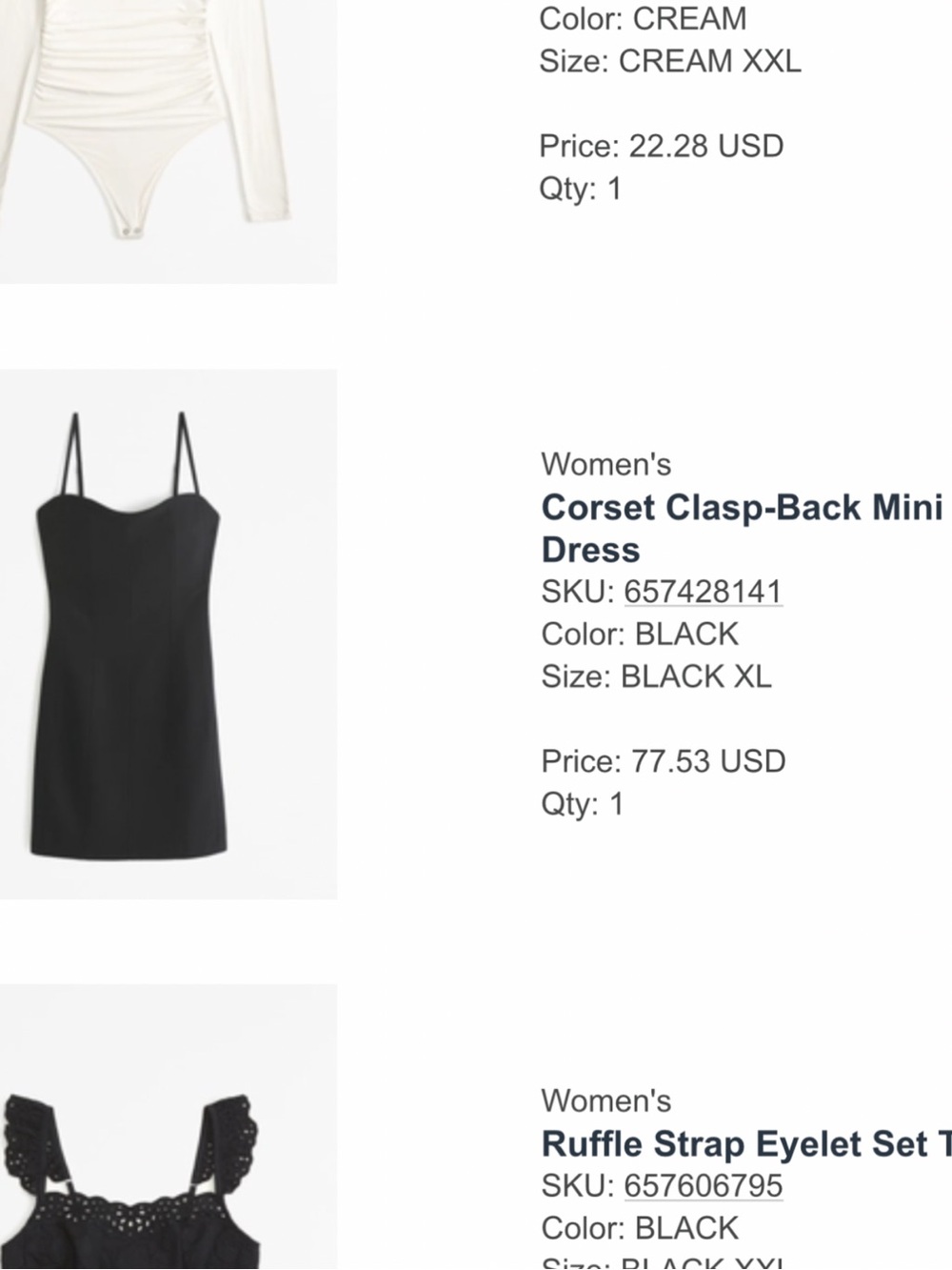 Abercrombie & Fitch Black Mini Slip Dress
